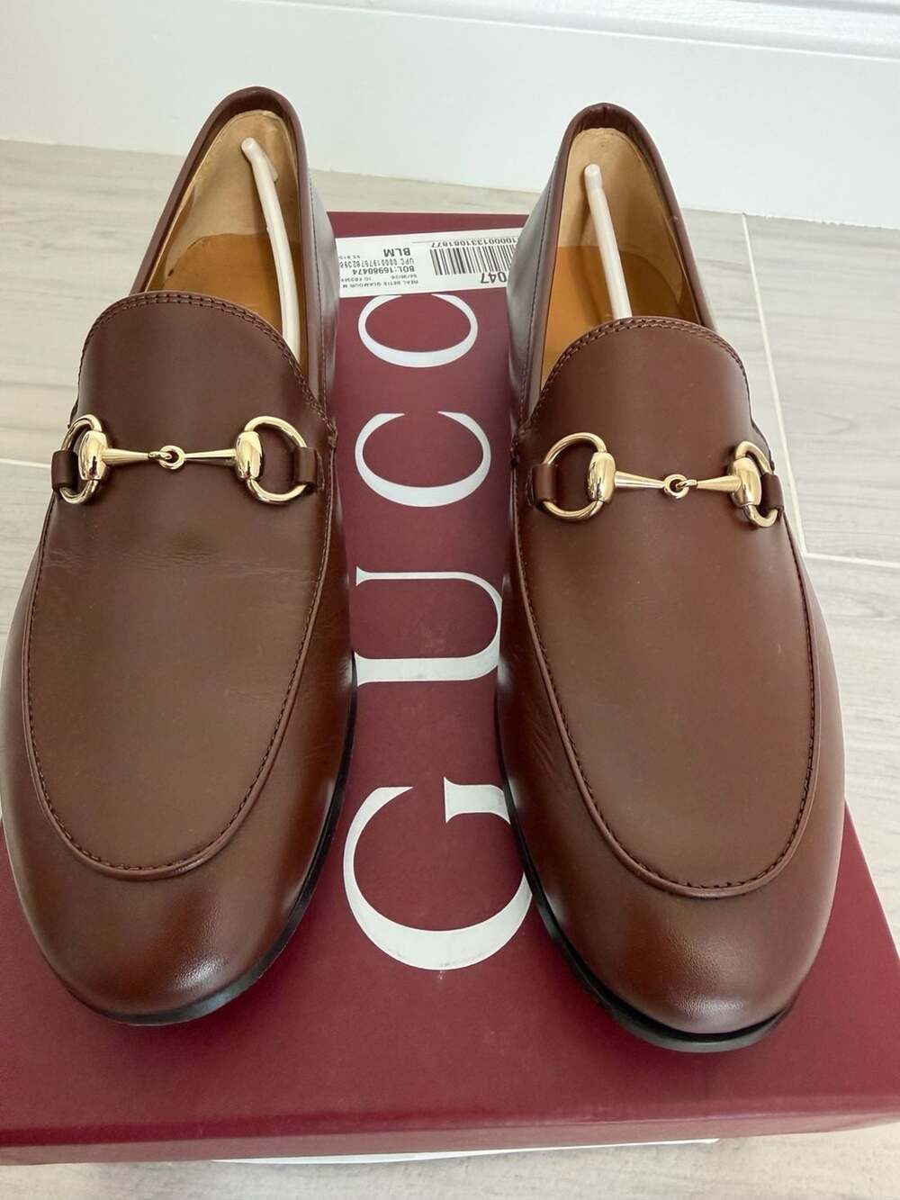 Gucci Jordaan Horsebit Loafers Sweet Chestnut Leather Flats EU 36 NIB - Picture 6 of 10